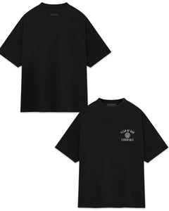 Essentials Fear of God 'University' Jersey T-Shirt in Black (FW 24) - Bisy Clothing