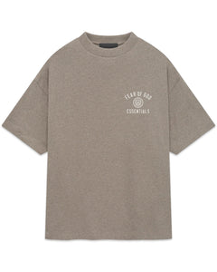 Essentials Fear of God 'University' Jersey T-Shirt in Heather Grey (FW 24) - Bisy Clothing
