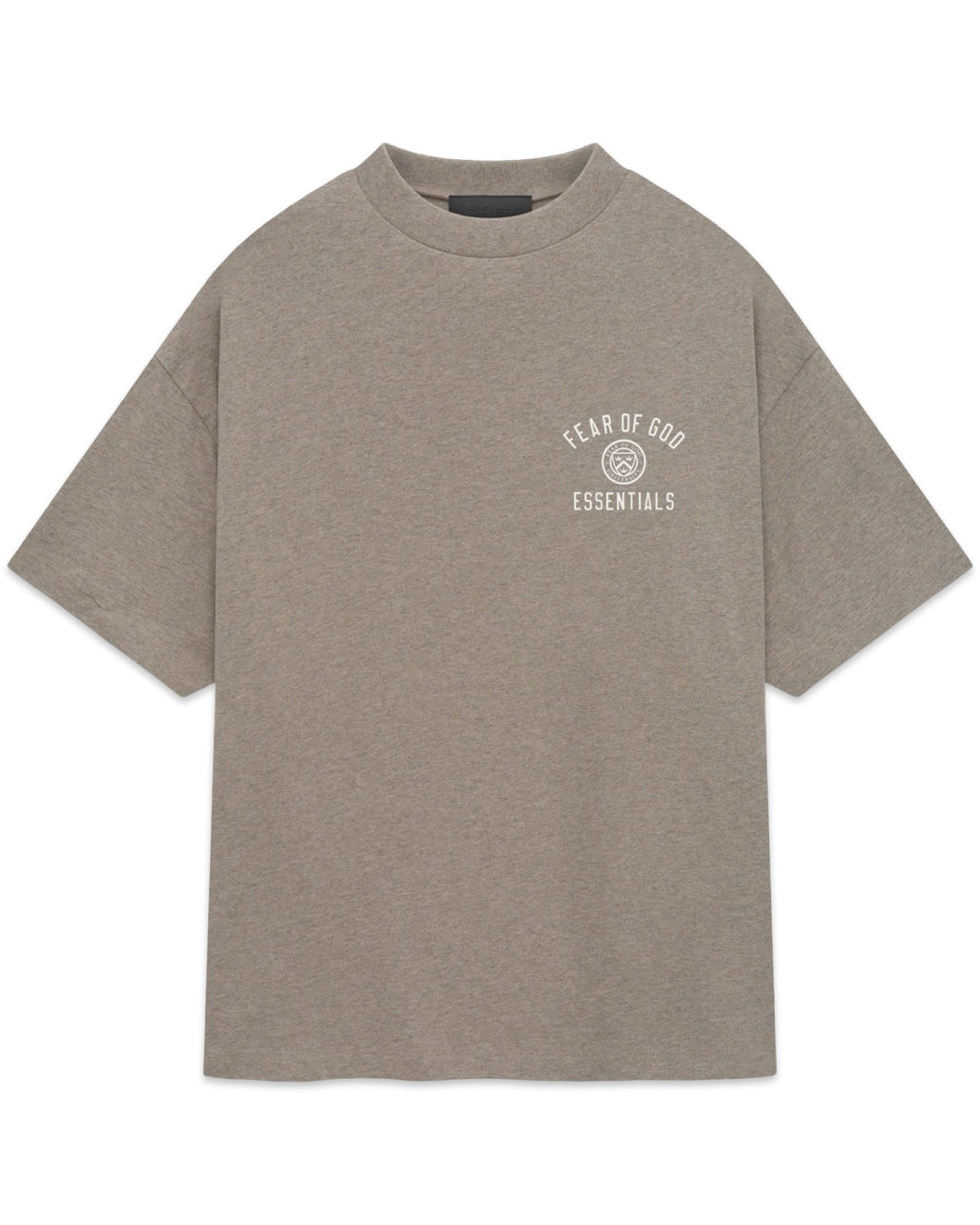 Essentials Fear of God 'University' Jersey T-Shirt in Heather Grey (FW 24) - Bisy Clothing