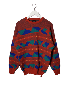 Farentino Pure New Wool Patter Crew Jumper - Bisy Clothing