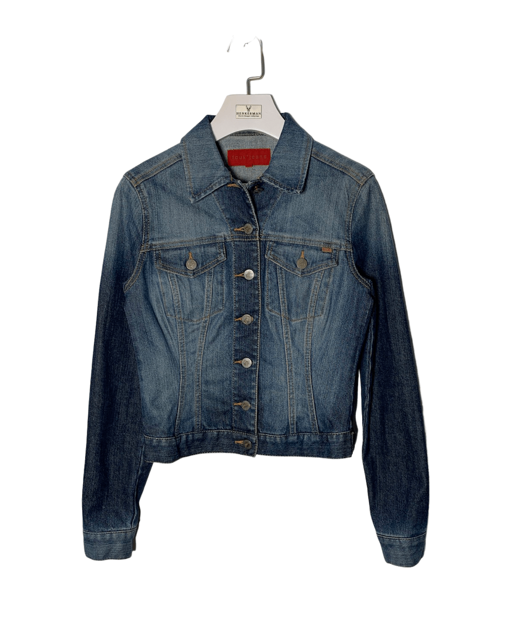 FCUK Size 8 French Connection Denim Button Jacket Womens JUN3821 - Bisy Clothing