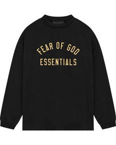 Fear of God Essentials Jersey Long - Sleeve Tee Black - Bisy Clothing