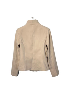 FENDI Cream Zip Cashmere Fleece Jacket in Beige Authentic APR1922 - Bisy Clothing