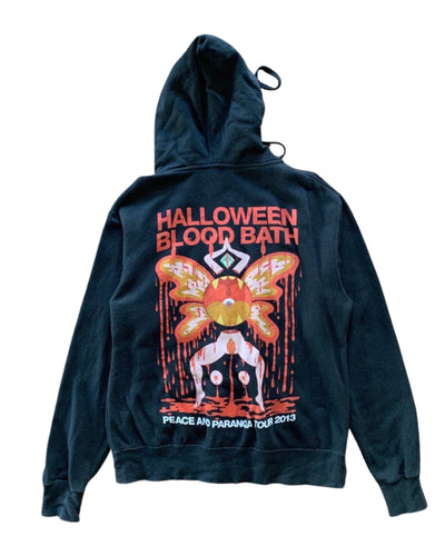 FLAMING LIPS Size M Halloween Blood Bath Peace And Paranoia Tour 2013 Hooded Jumper JAN29 - Bisy Clothing