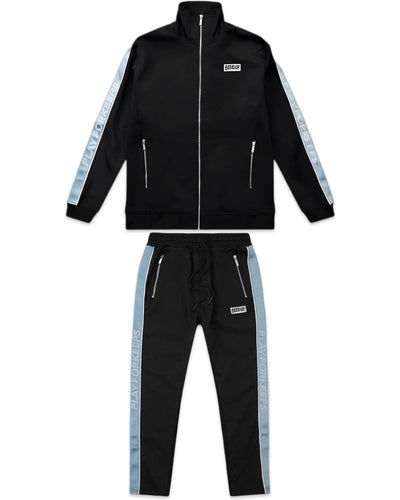 Geedup Core PFK Tracksuit Black/Blue Jacket and Trackpants Fullset (2022) - Bisy Clothing