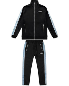 Geedup Core PFK Tracksuit Black/Blue Jacket and Trackpants Fullset (2022) - Bisy Clothing