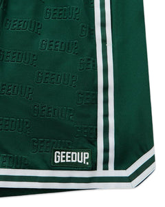 Geedup Emboss Mesh Shorts Forest Green (2024) - Bisy Clothing