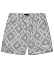 將圖片載入圖庫檢視器 Geedup G Monogram Swim Shorts in Grey - Bisy Clothing