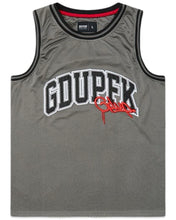 Load image into Gallery viewer, Geedup GDUPFK Basketball Jersey Grey / Red (2025) - Bisy Clothing