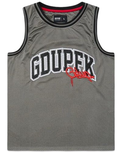 Geedup GDUPFK Basketball Jersey Grey / Red (2025) - Bisy Clothing