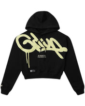 Load image into Gallery viewer, Geedup Handstyle Cropped Hoodie Black / Sorbet (2025) - Bisy Clothing