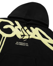 Load image into Gallery viewer, Geedup Handstyle Cropped Hoodie Black / Sorbet (2025) - Bisy Clothing