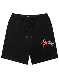 Geedup Handstyle EMB Shorts in Black / Peach (2024) - Bisy Clothing