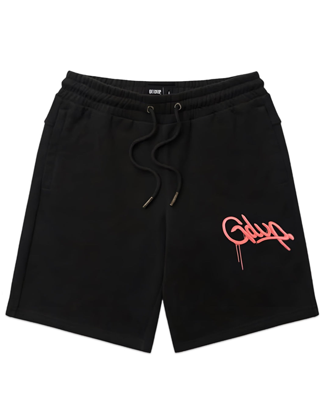 Geedup Handstyle EMB Shorts in Black / Peach (2024) - Bisy Clothing