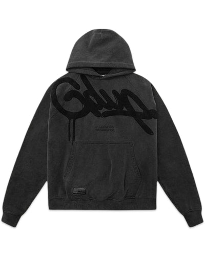 Geedup Handstyle Hoodie in Vintage Washed Black - Bisy Clothing