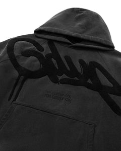 Geedup Handstyle Hoodie in Vintage Washed Black - Bisy Clothing