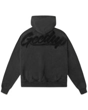 Load image into Gallery viewer, Geedup OG Script Hoodie in Vintage Washed Black - Bisy Clothing