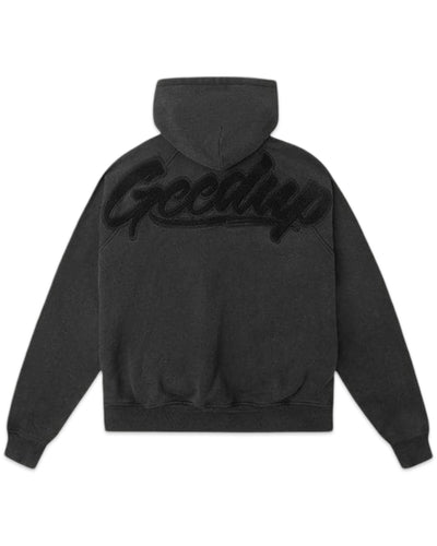 Geedup OG Script Hoodie in Vintage Washed Black - Bisy Clothing