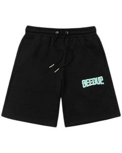 Geedup PFK EMB Shorts in Black / Teal (2024) - Bisy Clothing