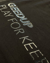 Load image into Gallery viewer, Geedup PFK Play For Keeps Nylon Fleece Hoodie in Black - Bisy Clothing