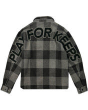 Load image into Gallery viewer, Geedup Play for Keeps PFK Flannel Jacket Black/Grey (2024) - Bisy Clothing