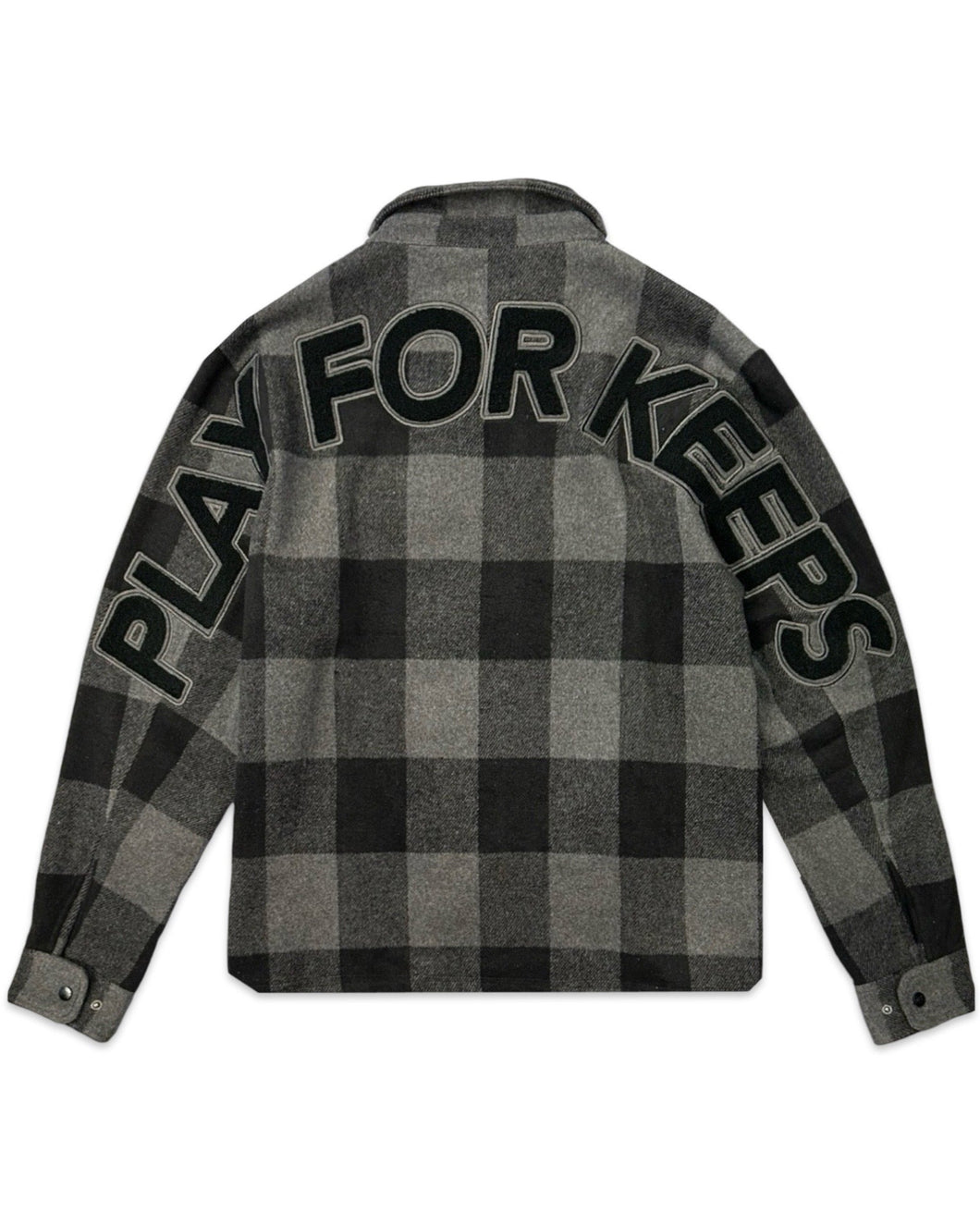 Geedup Play for Keeps PFK Flannel Jacket Black/Grey (2024) - Bisy Clothing
