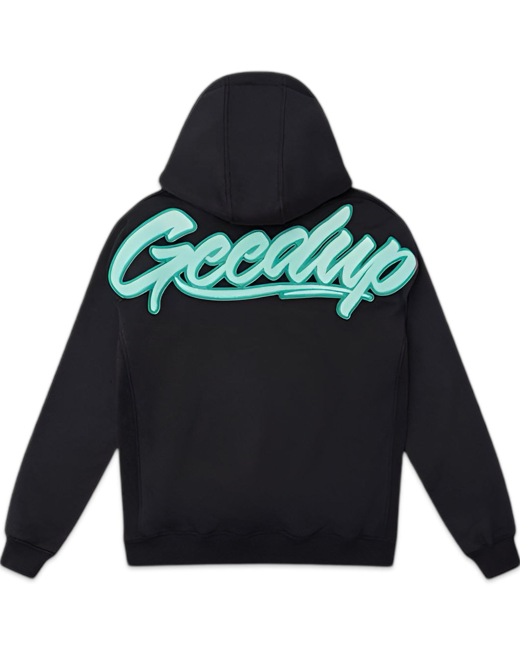 Geedup Script Hoodie Navy / Teal (2025) - Bisy Clothing