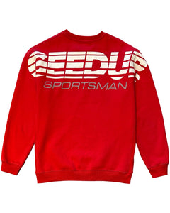 Geedup Sportsman Crewneck Jumper in Red (2021) - Bisy Clothing