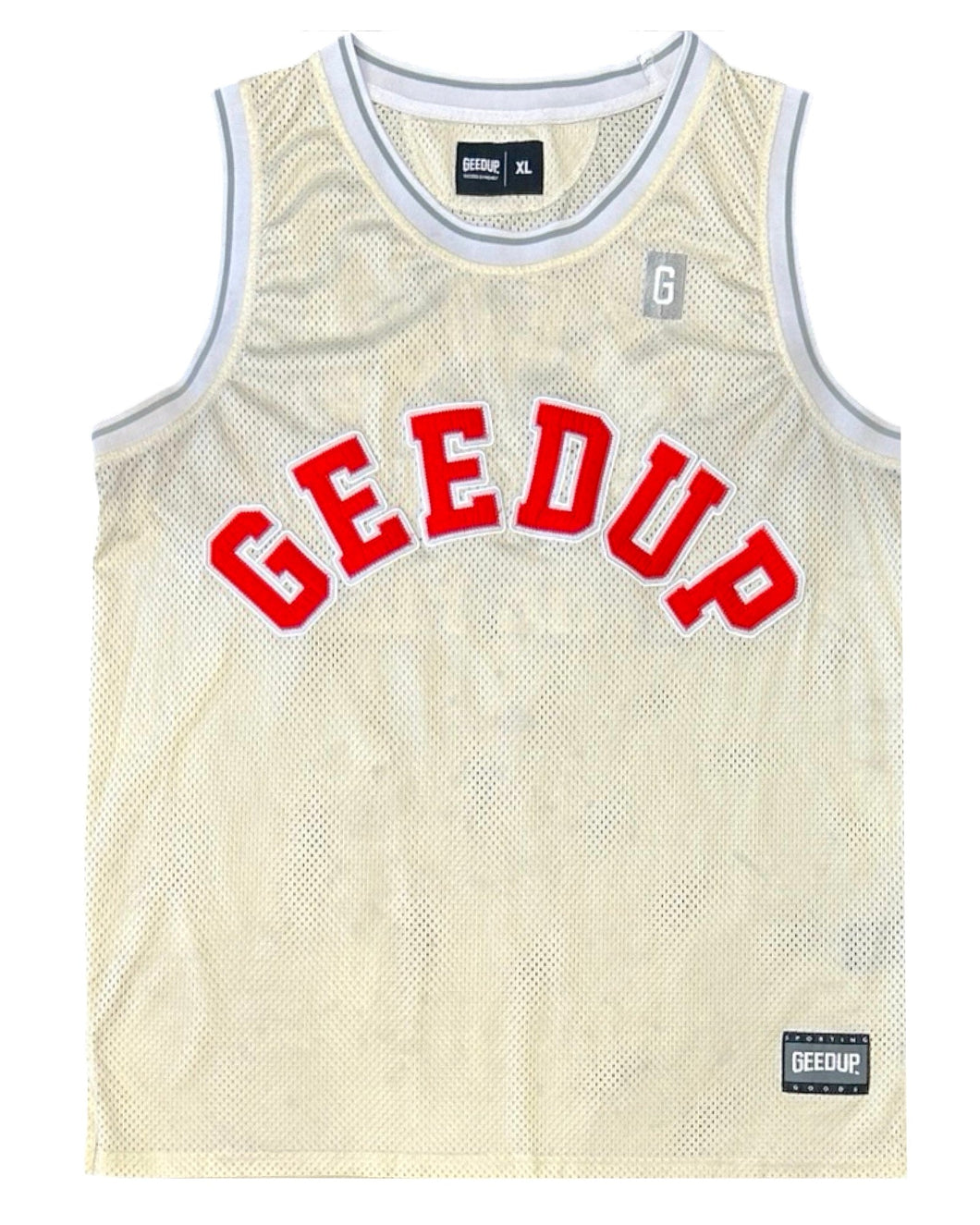 Geedup Team Logo B - Ball Jersey in Cream (2021) - Bisy Clothing