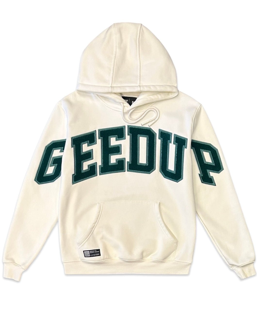 Geedup Team Logo Hoodie White / Green (2023) - Bisy Clothing