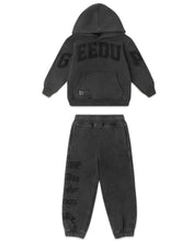 Load image into Gallery viewer, Geedup Team Logo Kids Tracksuit Vintage Washed Black (2024) - Bisy Clothing