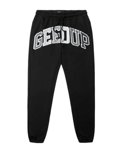 Geedup Team Logo Monochrome Trackpants Black and Grey (2024) - Bisy Clothing