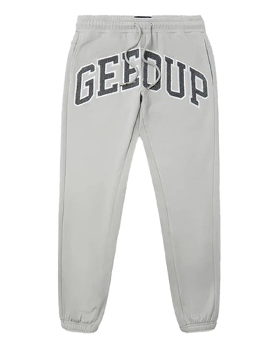 Geedup Team Logo Trackpants in Grey Monochrome (2024) - Bisy Clothing