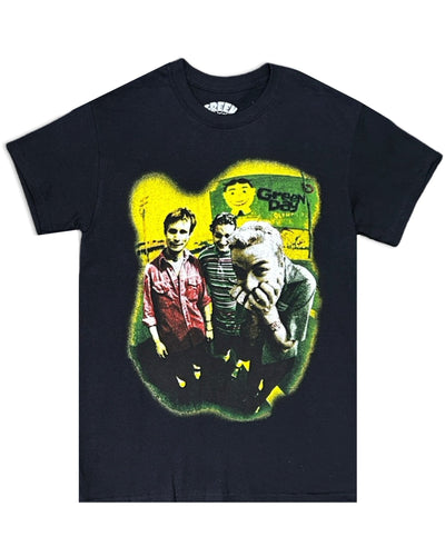 Green Day Retro Neon Photo Short Sleeve T-Shirt n Black - Bisy Clothing