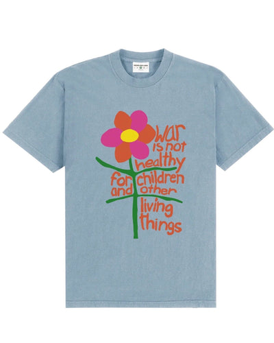 HAL War is Not Healthy Short Sleeve T-Shirt in Clear Blue - Bisy Clothing