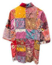 Load image into Gallery viewer, Handmade Patchwork T-Shirt Vintage Cloth Short Sleeve Shirt - Bisy Clothing