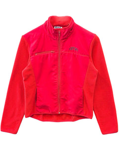 Hang Ten Vintage Surf Full Zip Fleece Jacket in Red - Bisy Clothing