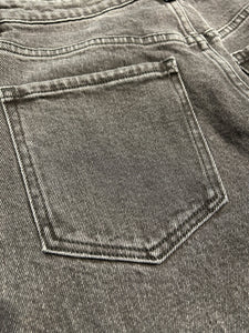 High Waisted Tapered Charcoal Denim Jeans ⏐ Size 10 - Bisy Clothing