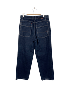 High Wasited Wide Leg Dark Blue Denim Jeans<br/>Vintage - Bisy Clothing