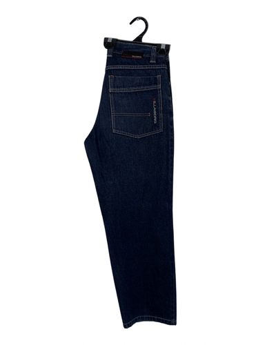 High Wasited Wide Leg Dark Blue Denim Jeans<br/>Vintage - Bisy Clothing