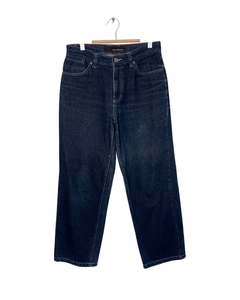 High Wasited Wide Leg Dark Blue Denim Jeans<br/>Vintage - Bisy Clothing
