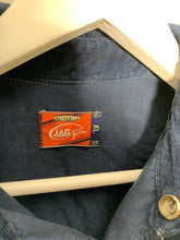Load image into Gallery viewer, JAG JEANS Size XL Vintage Snap Button Shirt in Navy JUL6621 - Bisy Clothing