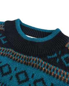 Jump Shetland Wool Aztec Sweater (Vintage) - Bisy Clothing
