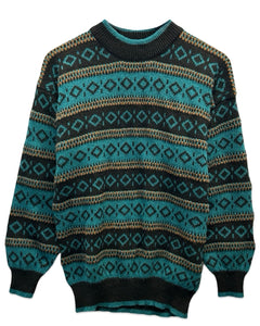 Jump Shetland Wool Aztec Sweater (Vintage) - Bisy Clothing