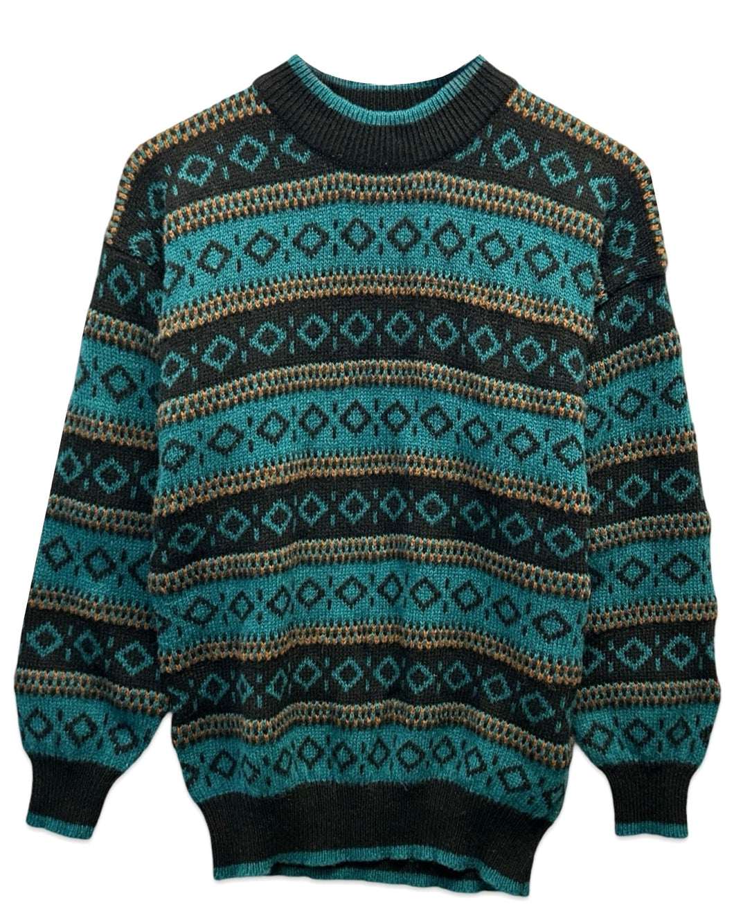 Jump Shetland Wool Aztec Sweater (Vintage) - Bisy Clothing