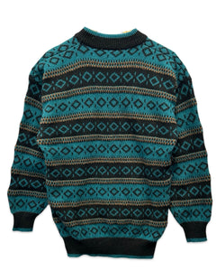 Jump Shetland Wool Aztec Sweater (Vintage) - Bisy Clothing