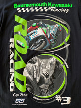 Load image into Gallery viewer, KAWASAKI Size S Racing Number 3 Road Racing T-Shirt in Black Womens JAN102 - Bisy Clothing