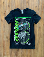 Load image into Gallery viewer, KAWASAKI Size S Racing Number 3 Road Racing T-Shirt in Black Womens JAN102 - Bisy Clothing
