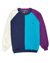 Load image into Gallery viewer, Knights of the Roundtable Vintage 90&#39;s Colourblock Crew ⏐ Size XL - Bisy Clothing