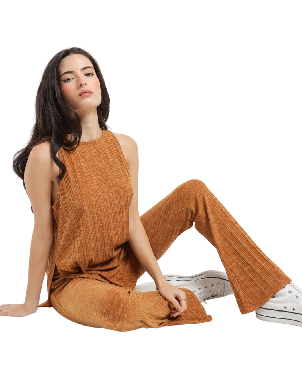 Koa Knit Split Tunic Sleeveless Top ⏐ Size 10 - Bisy Clothing